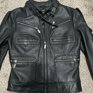 Bebe genuine leather Moto jacket size M